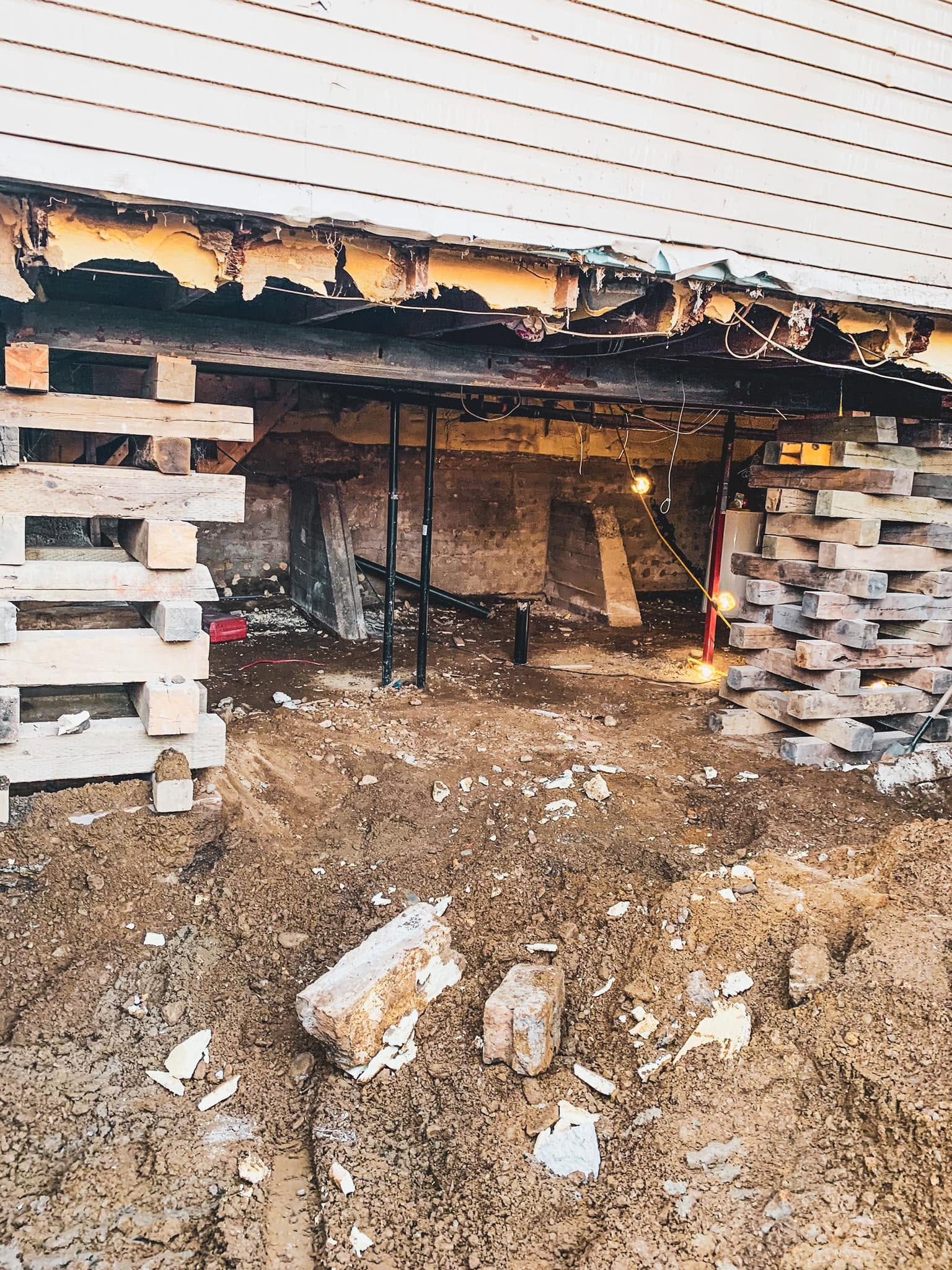 Foundation underpinning and excavation